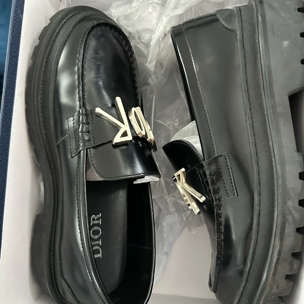 Dior Black Leather Loafers - Picture 2 of 4